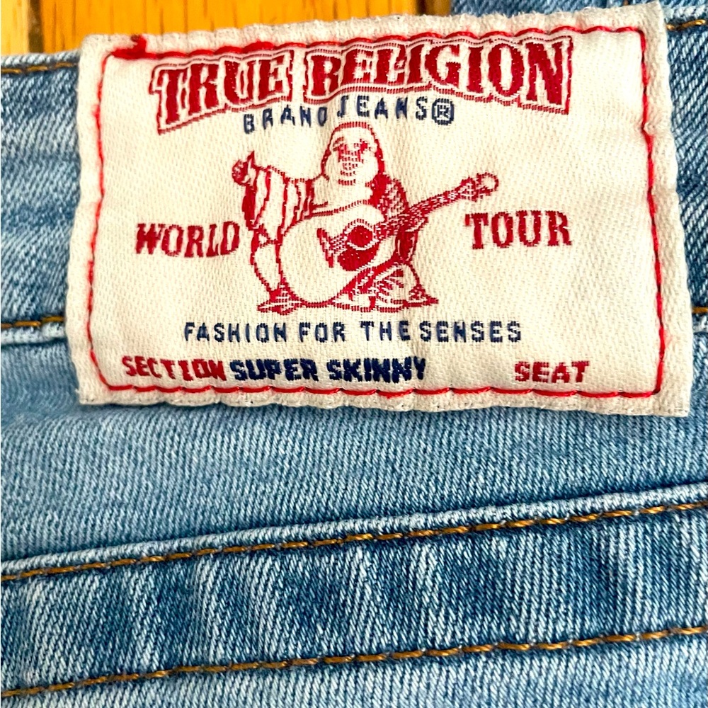 True Religion world tour section super skinny jeans size 29/27 sexy! Flattering